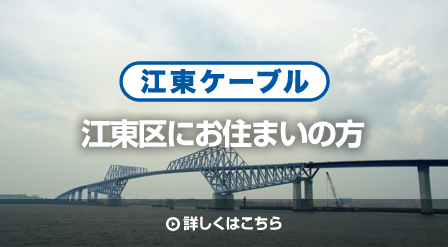 江東ケーブルテレビ 江東区にお住まいの方