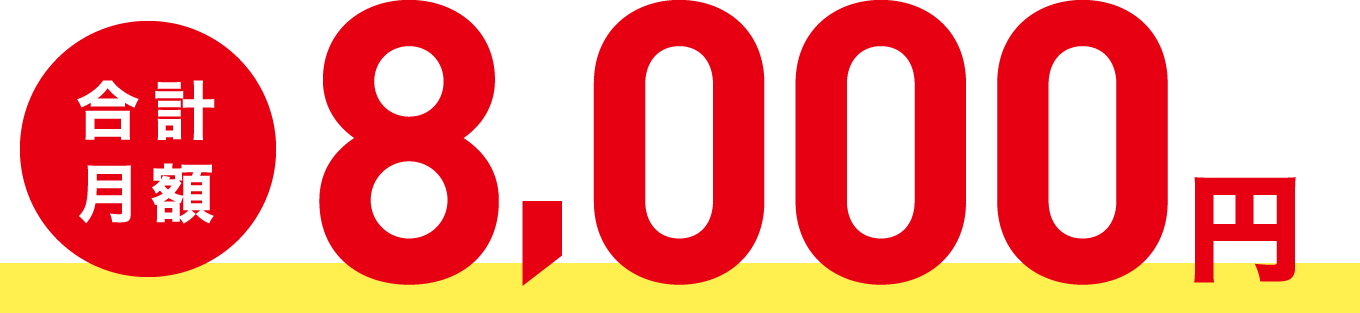 合計月額8,000円