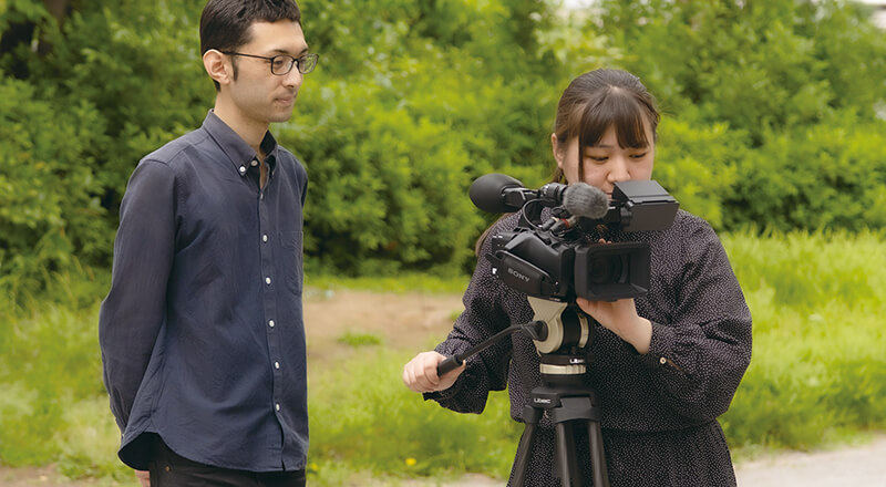 実践的な撮影実習の様子