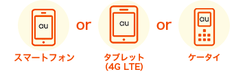auスマホ or auケータイ or タブレット