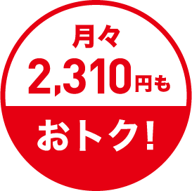 月々2,310円もおトク!