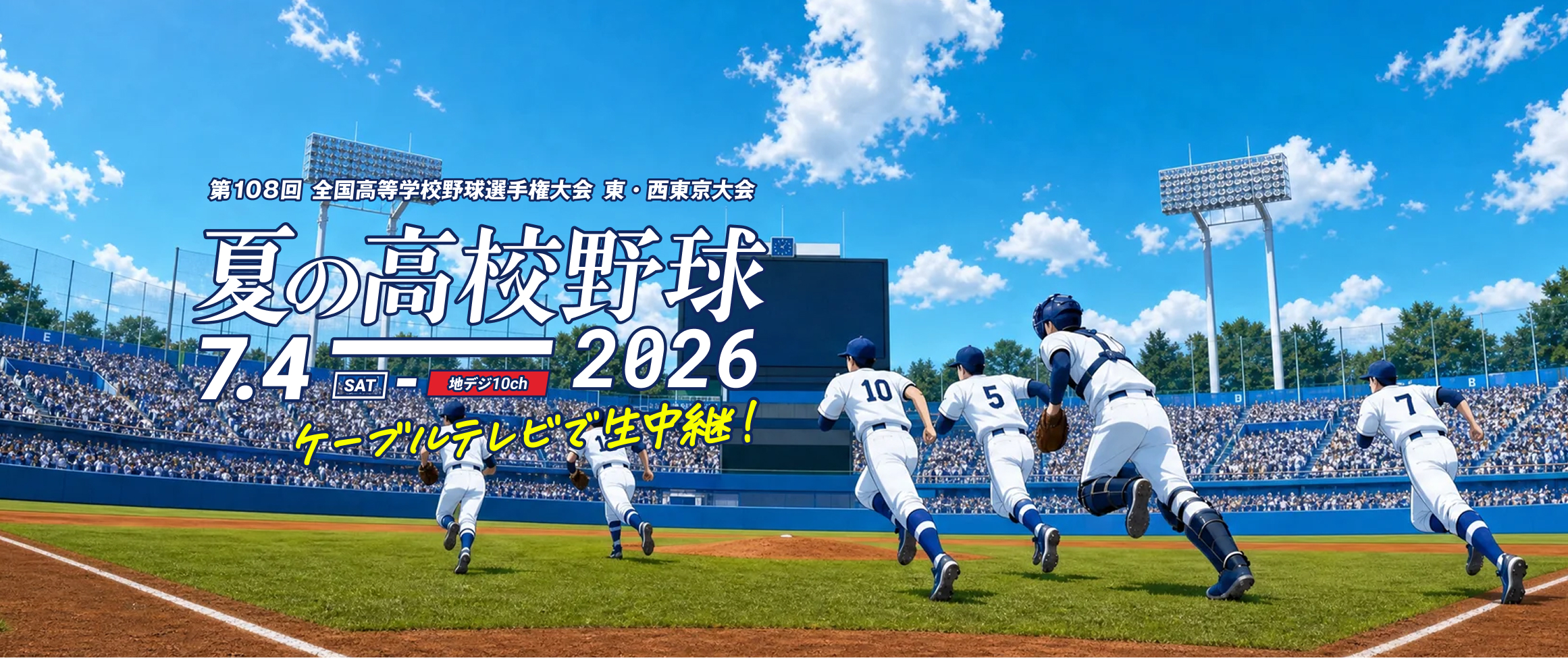 夏の高校野球2026　ケーブルテレビで生中継!